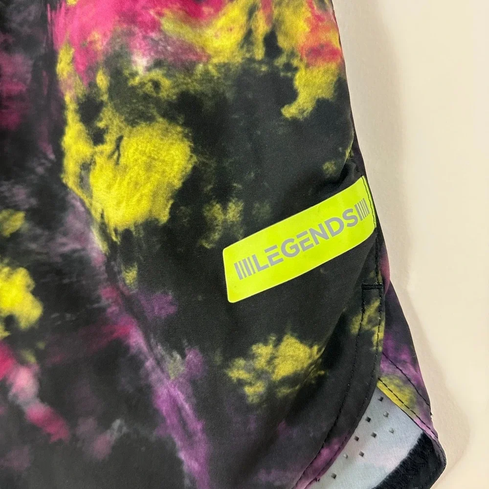 Legends Luka Shorts Multicolor Tie Dye Lined Drawstring Athletic Workout Mens L